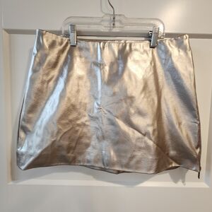 Future Collective Chic Metallic Mini Skirt Size M